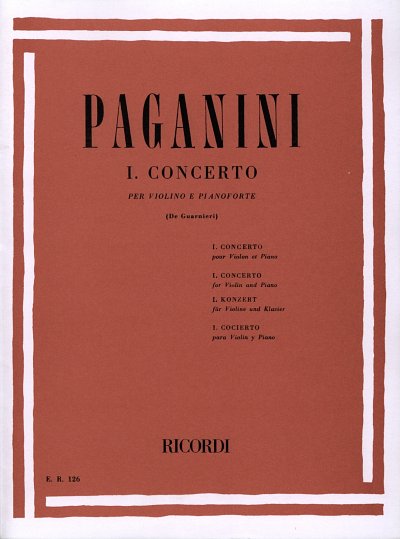 N. Paganini: Concerto Per Violino N.1 In Re Op. 6