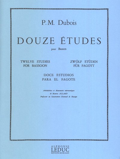 P.-M. Dubois: 12 Etudes, Fag