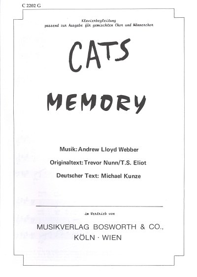 A. Lloyd Webber: Memory, GchKlav (Klavpa)