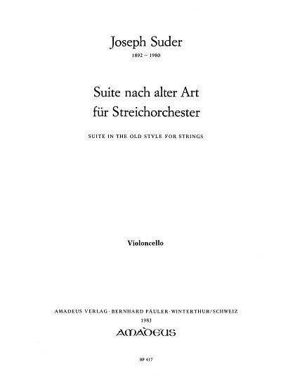AQ: J. Suder: Suite Nach Alter Art (B-Ware)