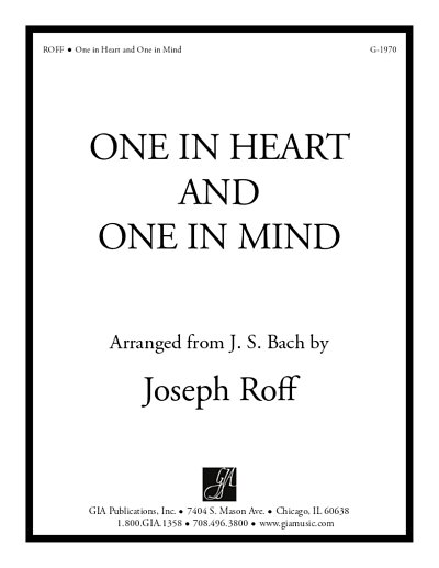J.S. Bach: One in Heart and One in Mind