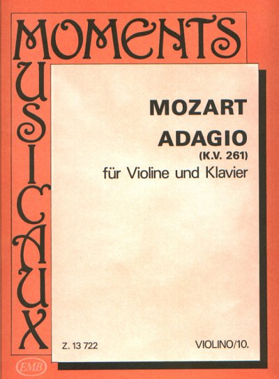 W.A. Mozart: Adagio KV 261, VlKlav (KlavpaSt)