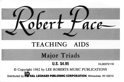 R. Pace: Flash Cards, Major Triads