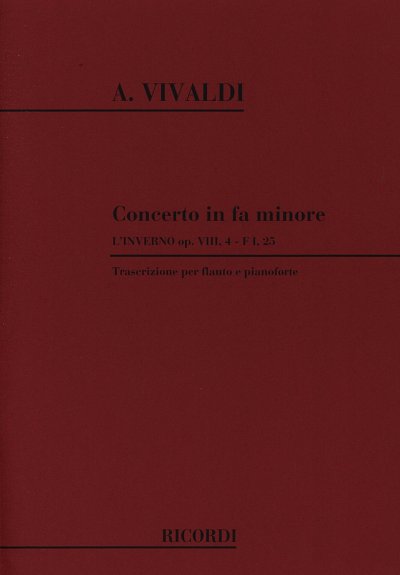 A. Vivaldi: Concerto in Fa Minore 'L'Inverno' R, FlKlav (KA)
