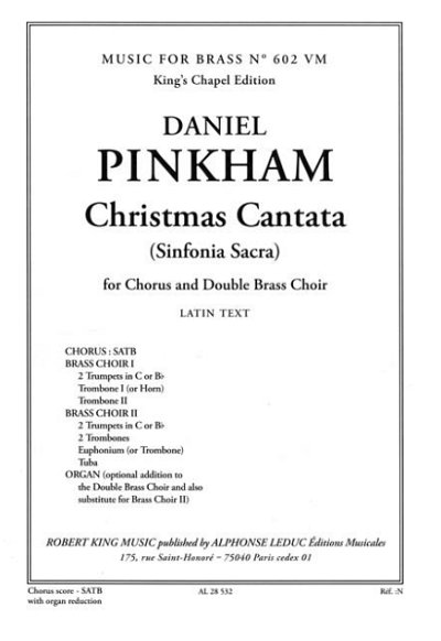 D. Pinkham: Christmas Cantata, Gch10Blech/O (Chpa)