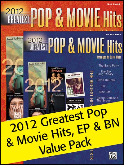 2012 Pop & Movie Hits Books 1/2 Value Pack 2012, Klav