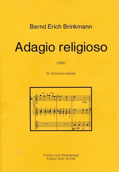B. E. Brinkmann: Adagio religioso, Stro (Pa+St)