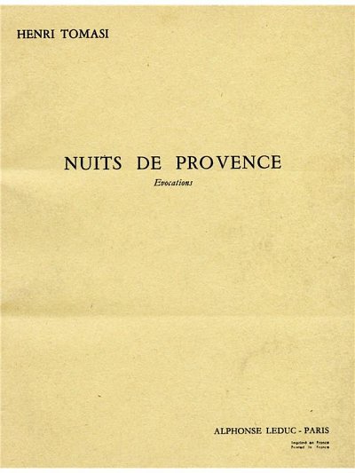 H. Tomasi: Nuits de Provence, Sinfo (Stp)