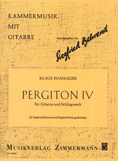 Hashagen Klaus: Pergiton IV für Gitarre und Schlagwerk