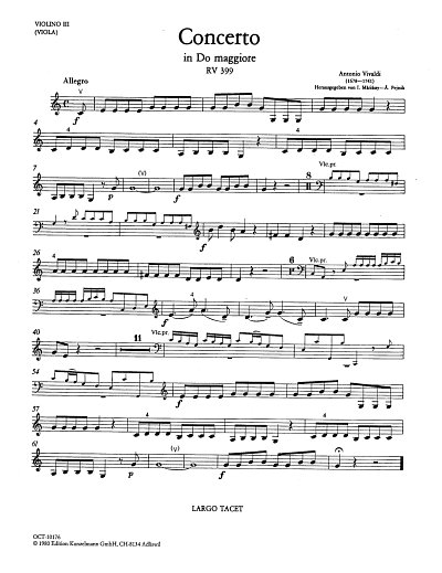 A. Vivaldi: Konzert für Violoncello C-Dur RV 399