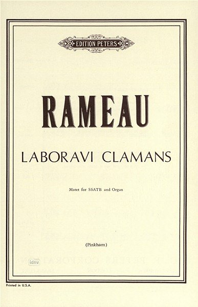 J. Rameau: Laboravi clamans