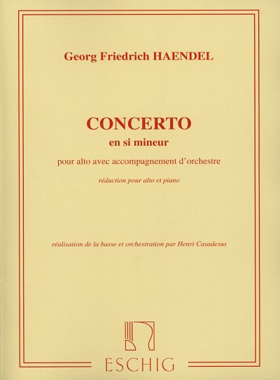 G.F. Händel: Concerto en si mineur, VaKlv (Bu)