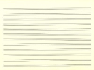 AQ: 5 Bogen Notenpapier Bachformat Quer 32,5x24 (B-Ware)