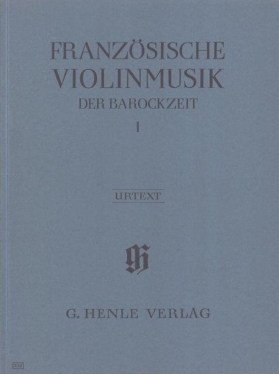 Französische Violinmusik der Barockzeit Band 1, VlKlav