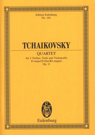 P.I. Tschaikowsky: Quartett 1 D-Dur Op 11 Eulenburg Studienp