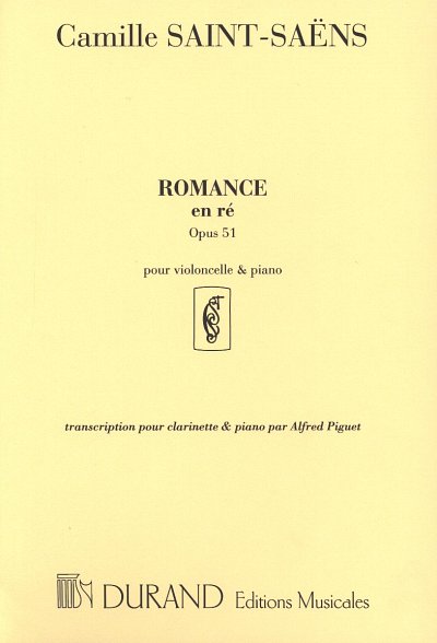 C. Saint-Saëns: Romance ré majeur op. 51, KlarKlv (Part.)