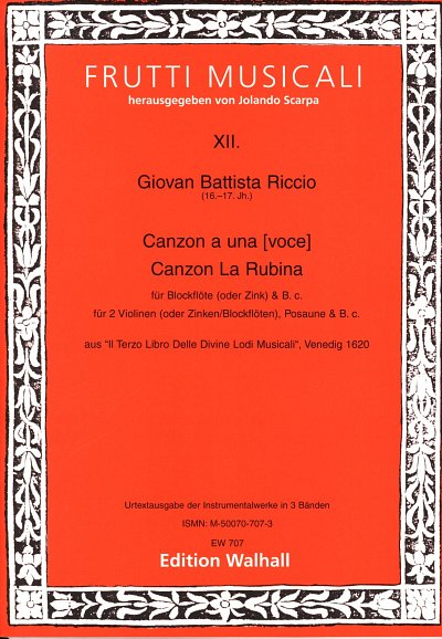 G.B. Riccio y otros.: Canzonen und Sonaten, Volume 1 (1620)