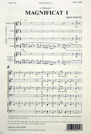 G. Swayne: Magnificat, GchKlav (Bu)