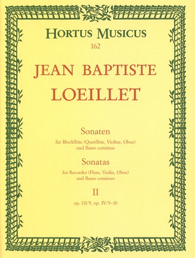 J. Loeillet de Gant: Sonaten op. III/9, IV/9, AbflBc (Pa+St)