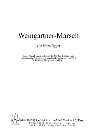 H. Egger: Weingartner-Marsch, Blaso (Dir+St)