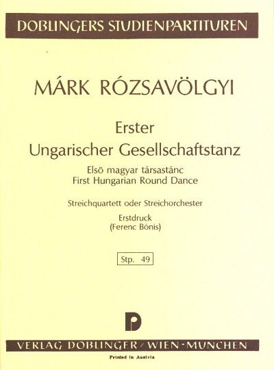 AQ: M. Rózsavölgyi: Erster Ungarischer Gesellsch, (B-Ware)