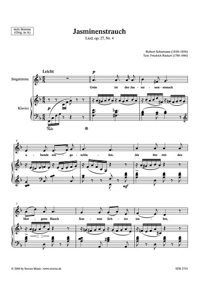 DL: R. Schumann: Jasminenstrauch Lied, op. 27, Nr. 4