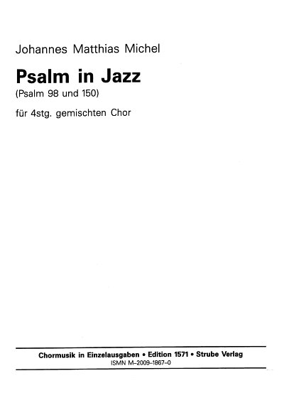 J.M. Michel: Psalm in Jazz, GCh4 (Chpa)