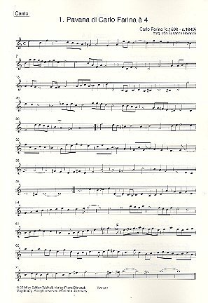 C. Farina: Musik für Consort à 4 - Libro, Consort4 (Stimmen)