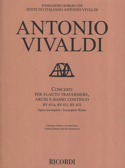 A. Vivaldi: Concerti RV 431a, RV 431, RV 43, FlStrBc (Part.)