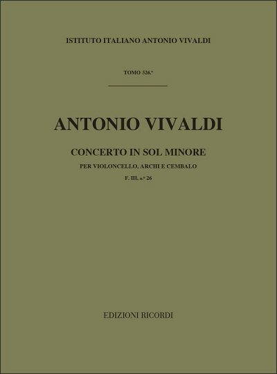 A. Vivaldi: Concerto In Sol Min. RV 416 (Part.)
