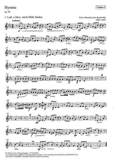 F. Mendelssohn Bartholdy: Hymne; Drei geistliche Lieder und 