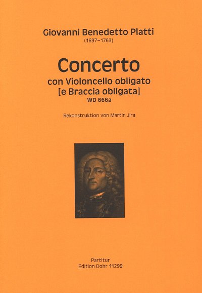 G.B. Platti: Concerto con Violoncello , ViolVcOrchBc (Part.)