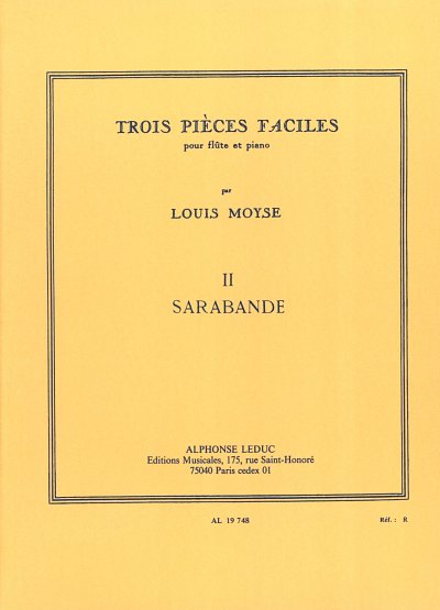 L. Moyse: Trois Pièces Faciles - II Sarab, FlKlav (KlavpaSt)