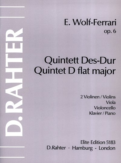 E. Wolf-Ferrari: Klavierquintett Des-D, 2VlVaVcKlav (Stsatz)