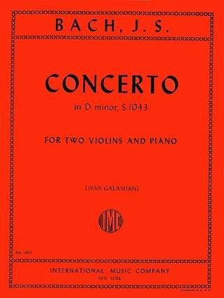 J.S. Bach: Concerto Re M. Bwv 1043 (Galamian) (Bu)