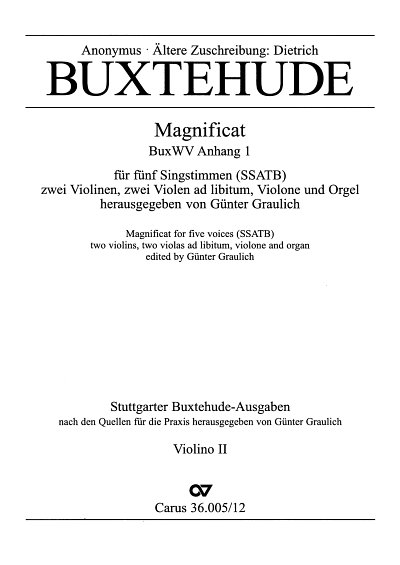 D. Buxtehude: Magnificat D-Dur, GesGchOrchOr (Vl2)