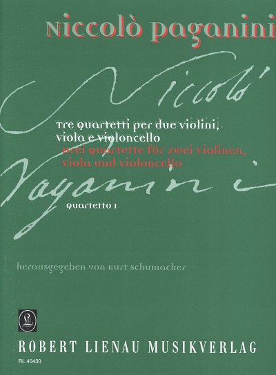 N. Paganini: Quartett Nr. 1 , 2VlVaVc (Pa+St)