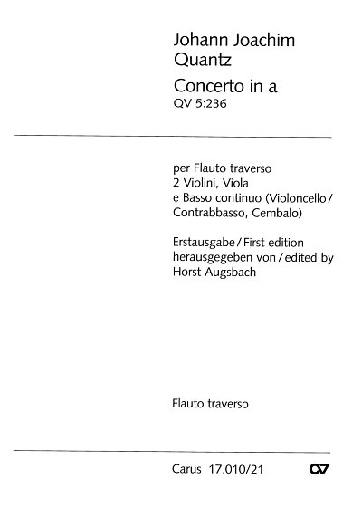 J.J. Quantz: Concerto per Flauto in a QV 5:236 / Einzelstimm