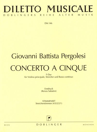 G.B. Pergolesi: Concerto A Cinque F-Dur Diletto Musicale