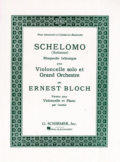 E. Bloch: Schelomo, VcKlav (KlavpaSt)