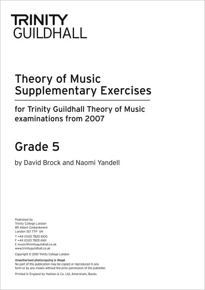 Theory Supplementary Exercises - Grade 5
