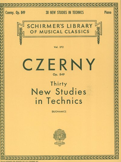 C. Czerny: Thirty New Studies in Technics, Op. 849, Klav