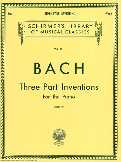 J.S. Bach: 15 Three-Part Inventions, Klav