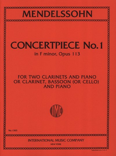 F. Mendelssohn Barth: Pezzo Da Conc.N.1 Fam Op.113 (Sim (Bu)