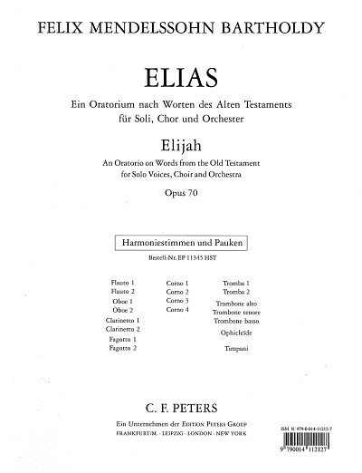 F. Mendelssohn Barth: Elias op. 70, SolGChOrch (HARM)