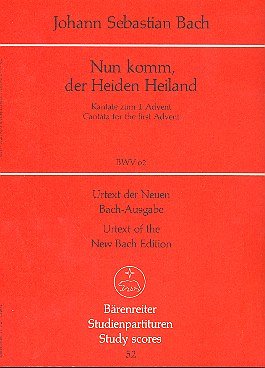 J.S. Bach: Nun komm, der Heiden Heiland B, 4GesGchOrch (Stp)