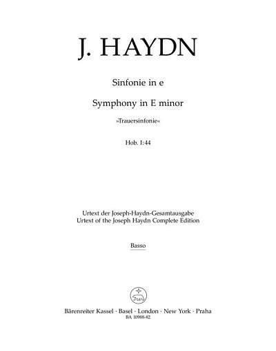 J. Haydn: Sinfonie e-Moll Hob. I:44