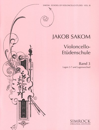 J. Sakom: Violoncello-Etüden-Schule 3, 1-2Vc