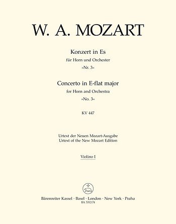 W.A. Mozart: Konzert Nr. 3 Es-Dur KV 447, HrnOrch (Vl1)