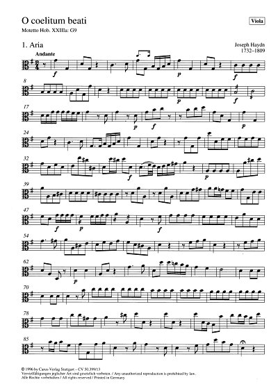 J. Haydn: O coelitum beati XXIIIa:G49 (1765)